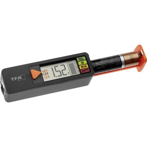 TFA Dostmann Batterijtester Batterietester BatteryCheck Meetbereik (batterijtester) 1.2 V, 1.5 V, 3 V, 9 V Oplaadbare batterij, Batterij 98.1126.01