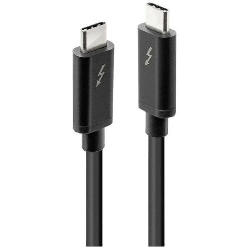 LINDY Thunderbolt-kabel Thunderbolt 3 USB-C stekker, USB-C stekker 2.00 m Zwart 41557