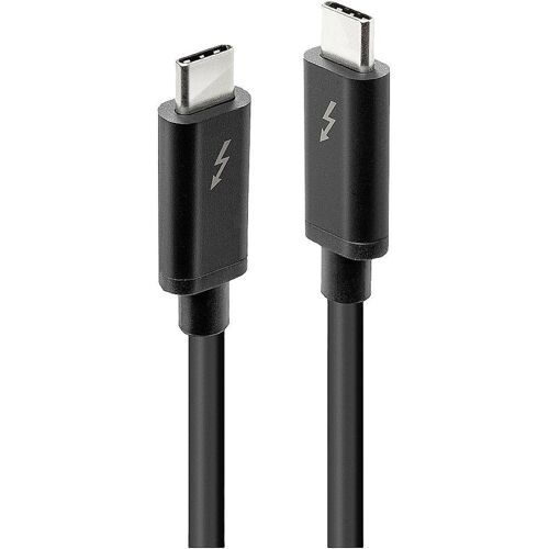 LINDY Thunderbolt-kabel Thunderbolt 3 USB-C stekker, USB-C stekker 1.00 m Zwart 41556