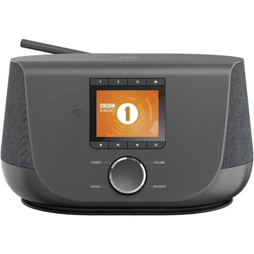 Hama Radio FM, DAB+, DAB, Internet Bluetooth, WiFi, AUX, Internetradio Zwart