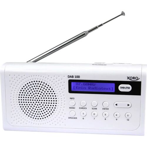 Xoro DAB 100 Transistorradio DAB+, VHF (FM) Wit