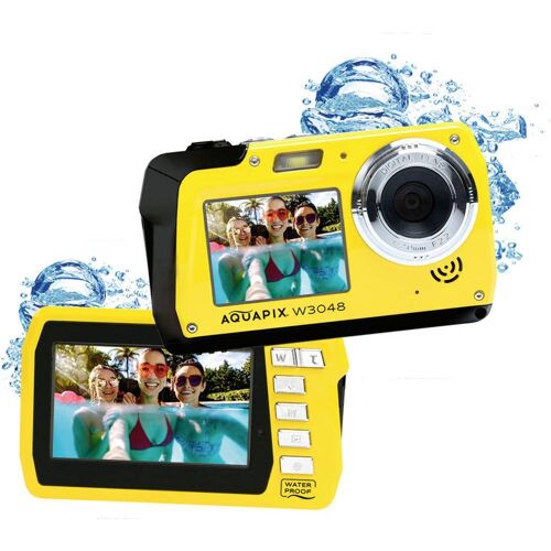 Aquapix W3048-Y Edge Yellow Digitale camera 48 Mpix Geel Onderwatercamera, Frontdisplay