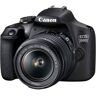 Canon EOS-2000D Digitale spiegelreflexcamera Incl. EF-S 18-55 mm IS II lens 24.1 Mpix Zwart Optische zoeker, Met ingebouwde flitser, WiFi, Full-HD