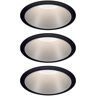 Paulmann 93408 Cole Coin Inbouwlamp Set van 3 stuks LED 18 W Zwart, Zilver