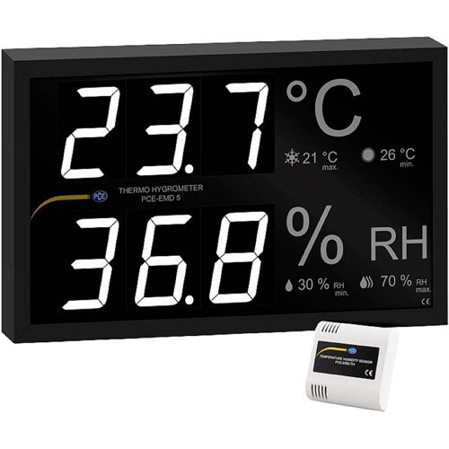 PCE Instruments PCE-EMD 5 PCE-EMD 5 Inbouwmeter 0 tot 50 °C 0 tot 99.9 % Hrel