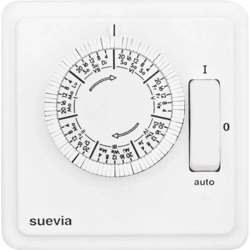 Suevia SU280439 Inbouwschakelklok Analoog Weekprogramma 2200 W IP20 AAN/AUTO/UIT-programma