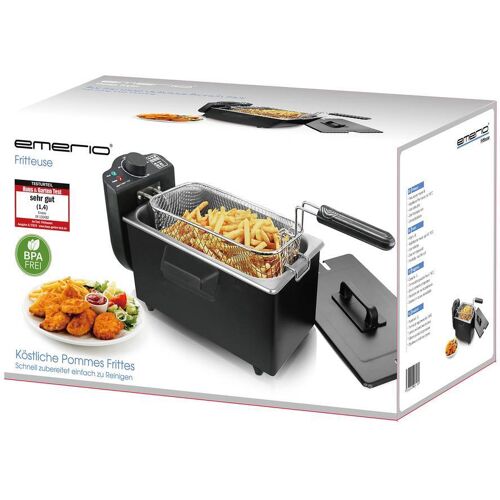 EMERIO DF-120482.2 Friteuse met koudezone 2000 W Zwart, RVS