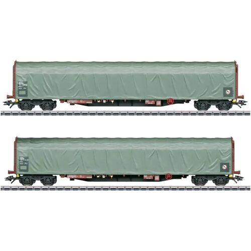 Märklin 47114 H0 set van 2 schuifplanwagens van de DSB