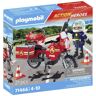 Playmobil Act!on Heros Brandweermotorfiets op de plaats van het ongeval 71466