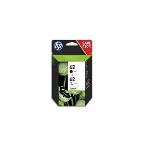 HP 62 inktcartridges zwart/drie-kleuren - standaard capaciteit , 2-pack - (N9J71AE)