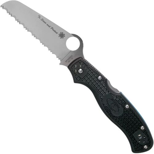 Spyderco Rescue 3 Thin Blue Line C14FSBKBL3 serrated reddingsmes