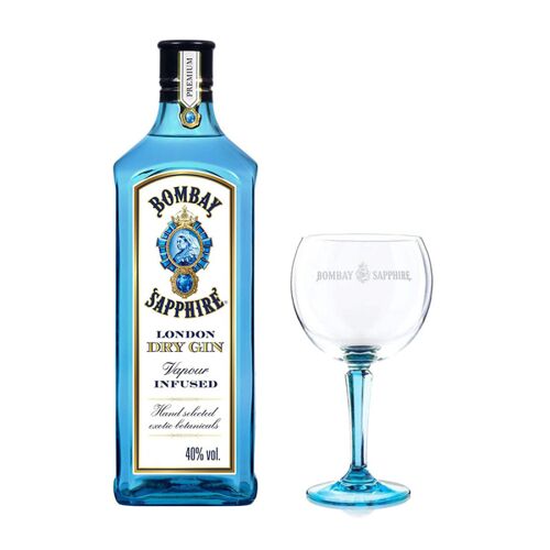Gin Bombay Sapphire - Bombay Sapphire [1 lt] + Calice in OMAGGIO