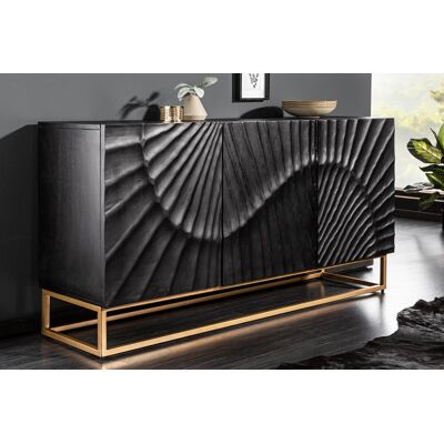 Dressoir zwart mango 140 cm Dressoir zwart mango 140 cm