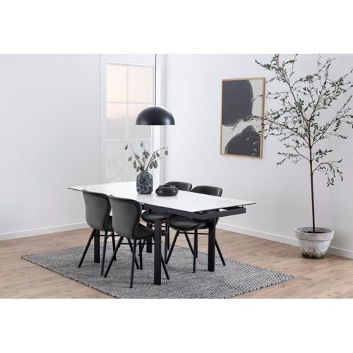 uitschuifbare tafel wit keramiek 160-240 cm