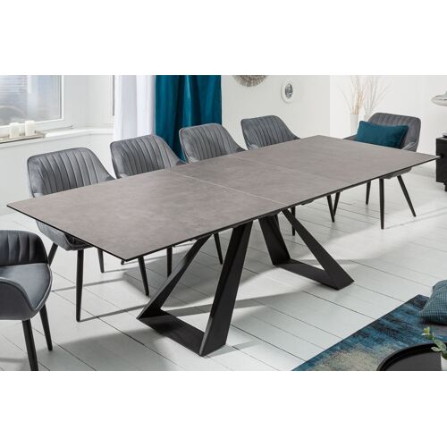 uitschuifbare tafel grijs keramiek 180-230 cm