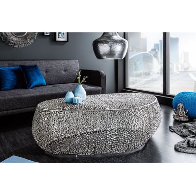 Design salontafel zilver 122 cm Design salontafel zilver 122 cm