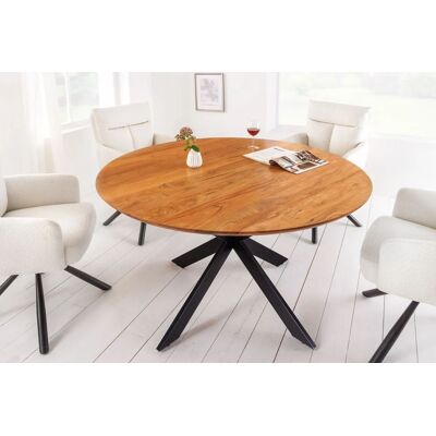 Ronde eettafel 130 cm acacia hout Ronde eettafel 130 cm acacia hout