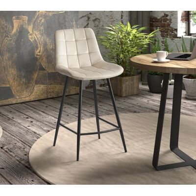 Barstoel beige fluweel Barstoel beige fluweel