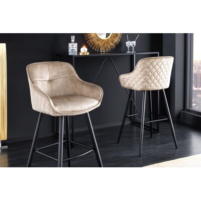 Barkruk fluweel beige Barkruk fluweel beige