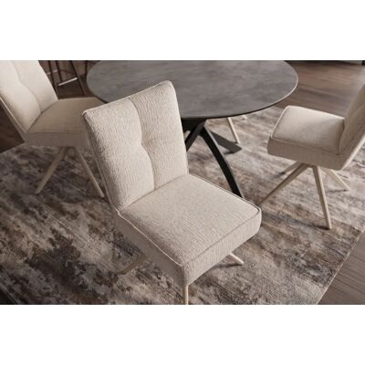 Eetkamerstoel Lucca beige draaibaar Eetkamerstoel Lucca beige draaibaar