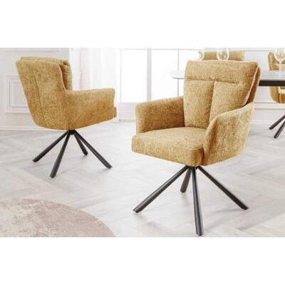 Moderne draaibare stoel geel Moderne draaibare stoel geel