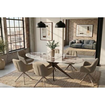 ovale eettafel pandora natuursteen look keramiek 220 cm ovale eettafel pandora natuursteen look keramiek 220 cm