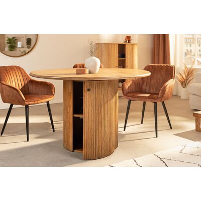 Ronde Eettafel mangohout met barfunctie 120 cm Ronde Eettafel mangohout met barfunctie 120 cm