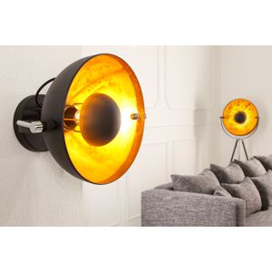 Studio wandlamp 40cm zwart/goud Studio wandlamp 40cm zwart/goud