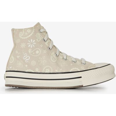 Schoenen Converse Chuck Taylor Eva Lift Hi Paisley Beige/wit Dames 38 Schoenen Converse Chuck Taylor Eva Lift Hi Paisley Beige/wit Dames 38