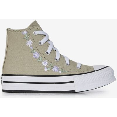 Schoenen Converse Chuck Taylor Eva Lift Hi Floral - Kinderen Khaki/wit Unisex 34 Schoenen Converse Chuck Taylor Eva Lift Hi Floral - Kinderen Khaki/wit Unisex 34