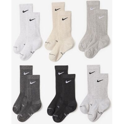 Nike Chaussettes X6 Crew Everyday Beige/grijs Heren 43/46 Nike Chaussettes X6 Crew Everyday Beige/grijs Heren 43/46