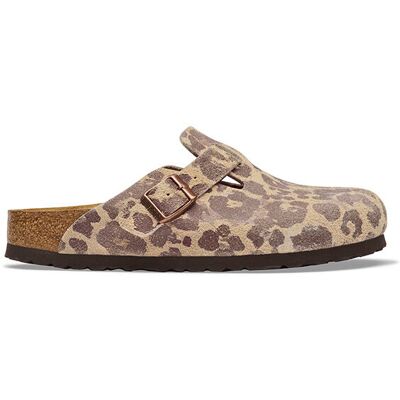 Schoenen Birkenstock Boston Suede Leopard Bruin/beige Dames 41 Schoenen Birkenstock Boston Suede Leopard Bruin/beige Dames 41