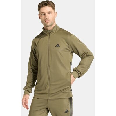 adidas The Workout Essentials All-Set 3-Stripes Knit Track Top Groen S adidas The Workout Essentials All-Set 3-Stripes Knit Track Top Groen S