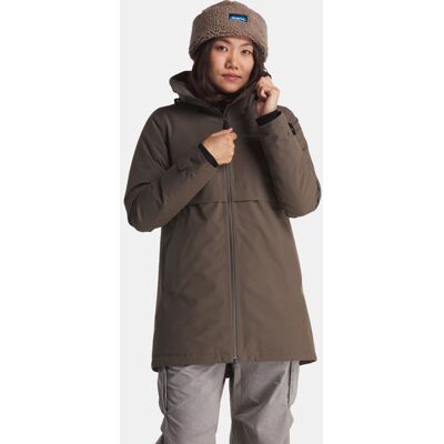 Didriksons Helle Parka 6 Gevoerde Jas Dames Bruin 38 Didriksons Helle Parka 6 Gevoerde Jas Dames Bruin 38