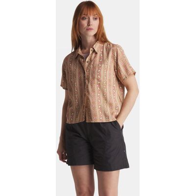 Royal Robbins Camino Pucker Blouse Dames Rood M Royal Robbins Camino Pucker Blouse Dames Rood M