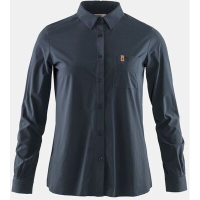 Fjällräven Övik Lite Blouse LS Dames Blauw M Fjällräven Övik Lite Blouse LS Dames Blauw M
