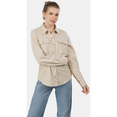 Buitenmens Flannel Melton Shirt Dames Bruin S Buitenmens Flannel Melton Shirt Dames Bruin S