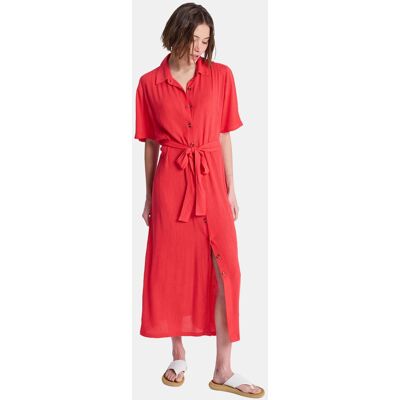 Roxy Island Escape Solid Jurk Dames Rood XL Roxy Island Escape Solid Jurk Dames Rood XL