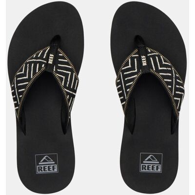 Reef Slipp REE SPRING WOVEN - Zwart/Gebroken Wit Zwart 37.5 Reef Slipp REE SPRING WOVEN - Zwart/Gebroken Wit Zwart 37.5