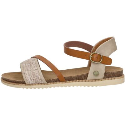 Mustang - Sandalen Plat Beige 40 Mustang - Sandalen Plat Beige 40
