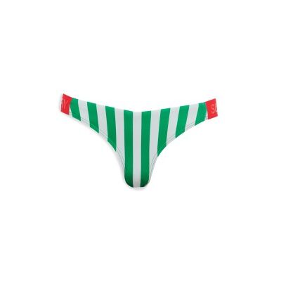 Superdryvoor vrouwen. W3010391A Groen gestreept bikinibroekje in een gedurfd groen ontwerp (XL), Strandkleding, Gerecycled polyester, Duurza Superdryvoor vrouwen. W3010391A Groen gestreept bikinibroekje in een gedurfd groen ontwerp (XL), Strandkleding, Gerecycled polyester, Duurza