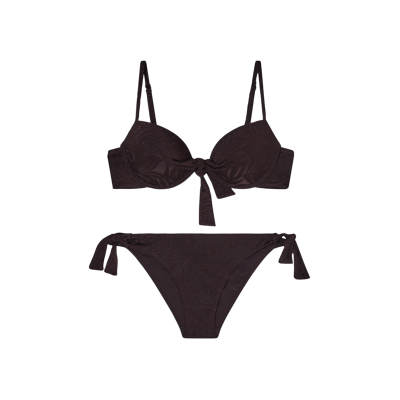 Giorgio Armani Emporio Armanivoor vrouwen. EW000785_AF20241 Bikini Jacquard Pattern bruin (L), Strandkleding, Polyester Giorgio Armani Emporio Armanivoor vrouwen. EW000785_AF20241 Bikini Jacquard Pattern bruin (L), Strandkleding, Polyester