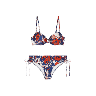 Giorgio Armani Emporio Armanivoor vrouwen. EW000800_AF20242 Bloemenprint bikini (M), Strandkleding, Polyamide, Marineblauw Giorgio Armani Emporio Armanivoor vrouwen. EW000800_AF20242 Bloemenprint bikini (M), Strandkleding, Polyamide, Marineblauw