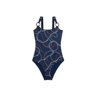 Tommy Hilfigervoor vrouwen. UW0UW06481 Marine laag uitgesneden rugzwempak met ringen (S), Strandkleding, Nylon, Marineblauw Tommy Hilfigervoor vrouwen. UW0UW06481 Marine laag uitgesneden rugzwempak met ringen (S), Strandkleding, Nylon, Marineblauw