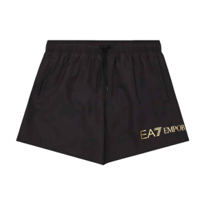 EA7voor mannen. 7M002000_AF13049 ASV logo zwempak halflang zwart, goud (L), Strandkleding, Polyester EA7voor mannen. 7M002000_AF13049 ASV logo zwempak halflang zwart, goud (L), Strandkleding, Polyester