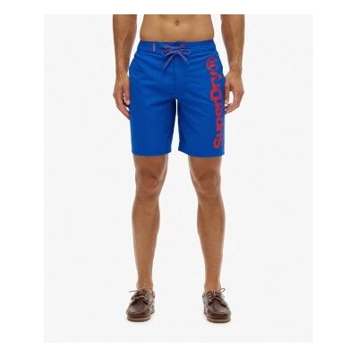 Superdryvoor mannen. M3010224A Klassieke blauwe zwembroek (S), Strandkleding, Gerecycled polyester Superdryvoor mannen. M3010224A Klassieke blauwe zwembroek (S), Strandkleding, Gerecycled polyester