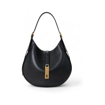 Polo Ralph Laurenvoor vrouwen. 428944017001 Schouder Polo ID leren tas klein (OSFA), Zwart, Casual, Leer Polo Ralph Laurenvoor vrouwen. 428944017001 Schouder Polo ID leren tas klein (OSFA), Zwart, Casual, Leer