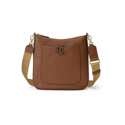 Lauren Ralph Laurenvoor vrouwen. 431970152002 Cameryn bruin gekorreld lederen crossbody tas (OSFA), Casual, Leer Lauren Ralph Laurenvoor vrouwen. 431970152002 Cameryn bruin gekorreld lederen crossbody tas (OSFA), Casual, Leer