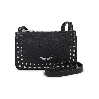 Zadig & Voltairevoor meisjes. X60616 Zwarte schoudertas met studs (OSFA), Casual, Polyurethaan, kinderkleding Zadig & Voltairevoor meisjes. X60616 Zwarte schoudertas met studs (OSFA), Casual, Polyurethaan, kinderkleding