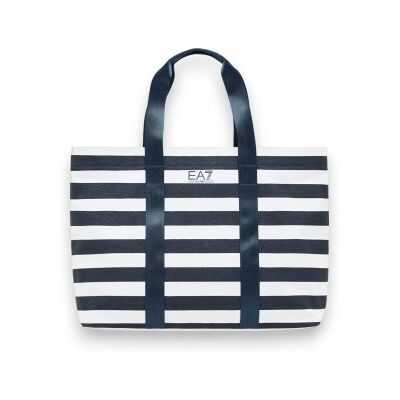EA7voor vrouwen. 7W001199_AF22281 Zomer handtas blauw, wit (OSFA), Casual, Katoen EA7voor vrouwen. 7W001199_AF22281 Zomer handtas blauw, wit (OSFA), Casual, Katoen